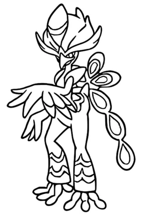 Pokemon Quaquaval Coloring Page