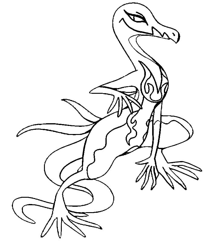 Pokemon Salazzle Coloring Page