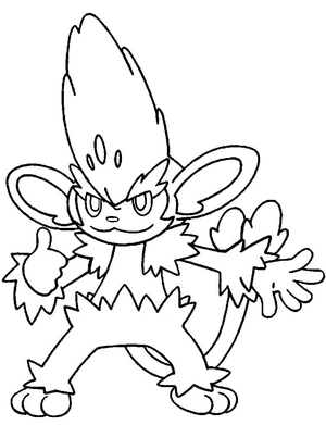 Pokemon: Simisage Coloring Page