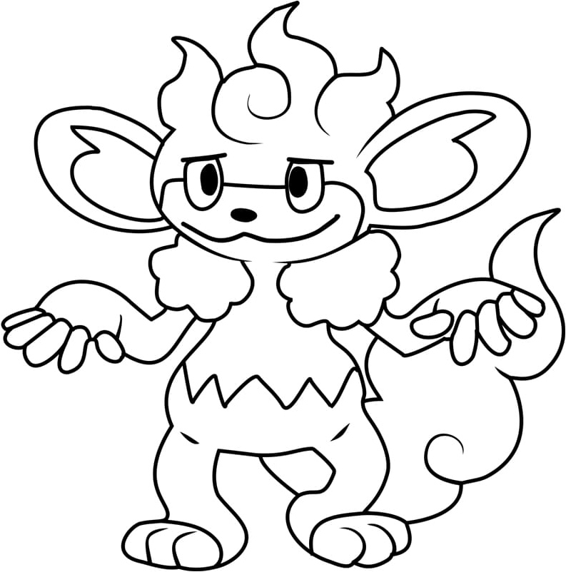 Pokemon Simisear Coloring Page