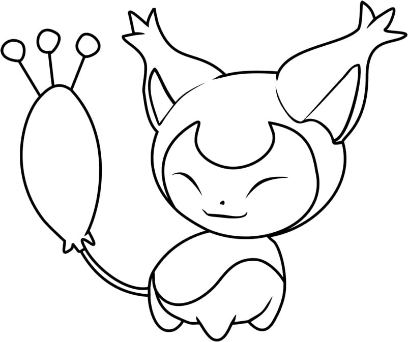 Pokemon Skitty Coloring Page