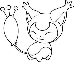 Pokemon Skitty Coloring Page