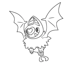 Pokemon Swoobat Coloring Page