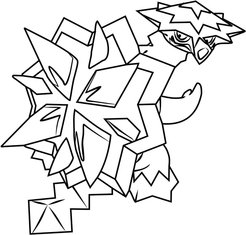 Pokemon Turtonator Coloring Page