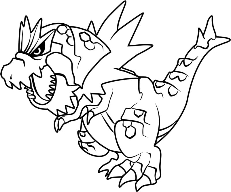 Pokemon Tyrantrum Coloring Page