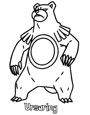 Pokemon Ursaring Coloring Page