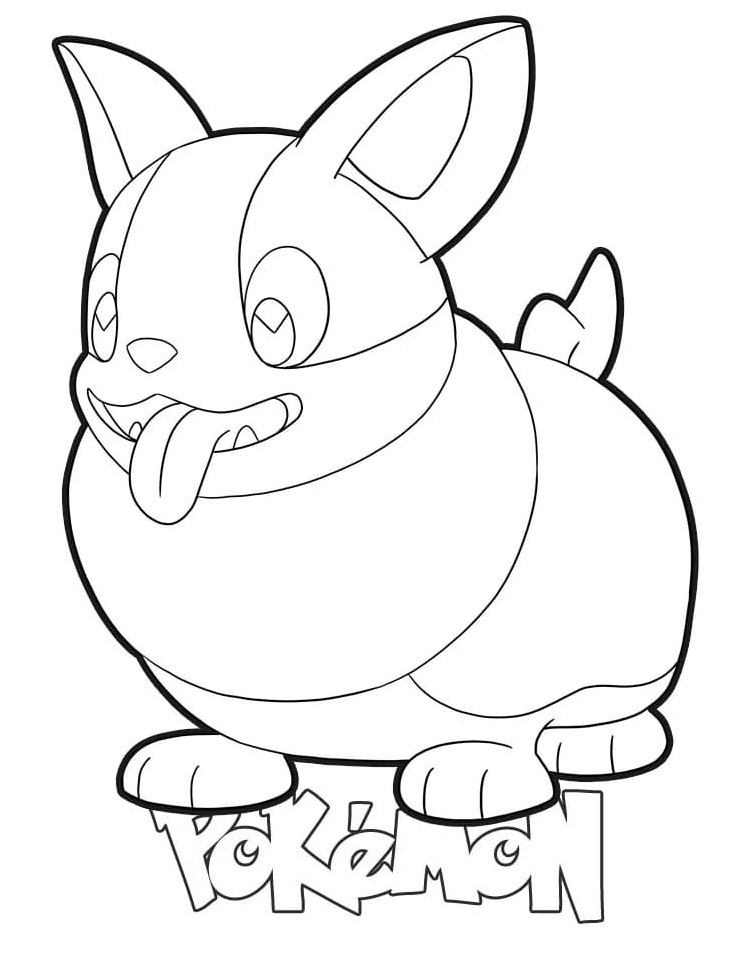 Pokemon Yamper Coloring Page