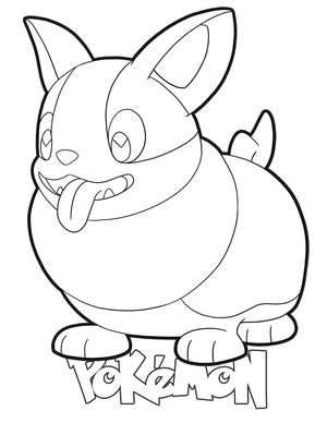 Pokemon Yamper Coloring Page