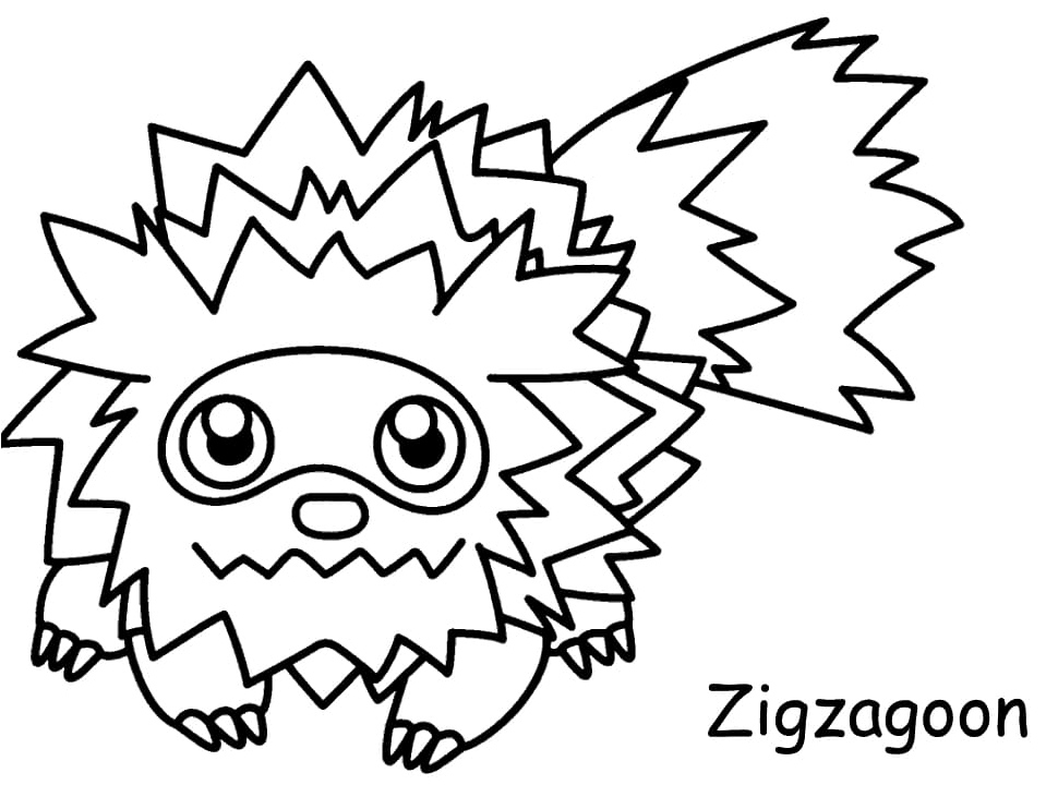 Pokemon Zigzagoon Coloring Page