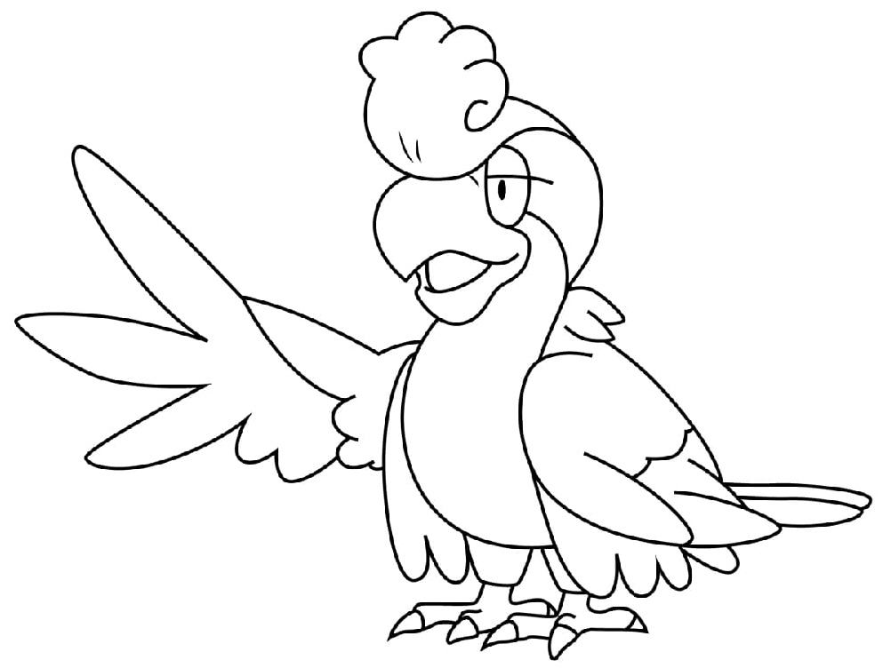 Squawkabilly Pokémon Coloring Page