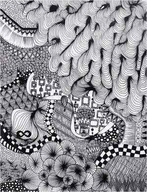 Psychedelic Wonderlands Coloring Page
