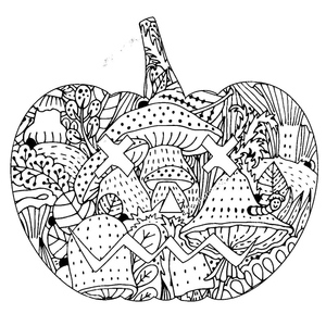 Calming Pumpkin Coloring Page