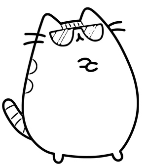 Pusheen wearing Sunglasses