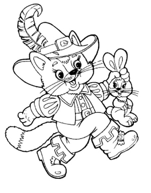 Puss in Boots Carries a Rabbit