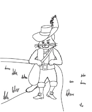 Puss in Boots is strolling down the path