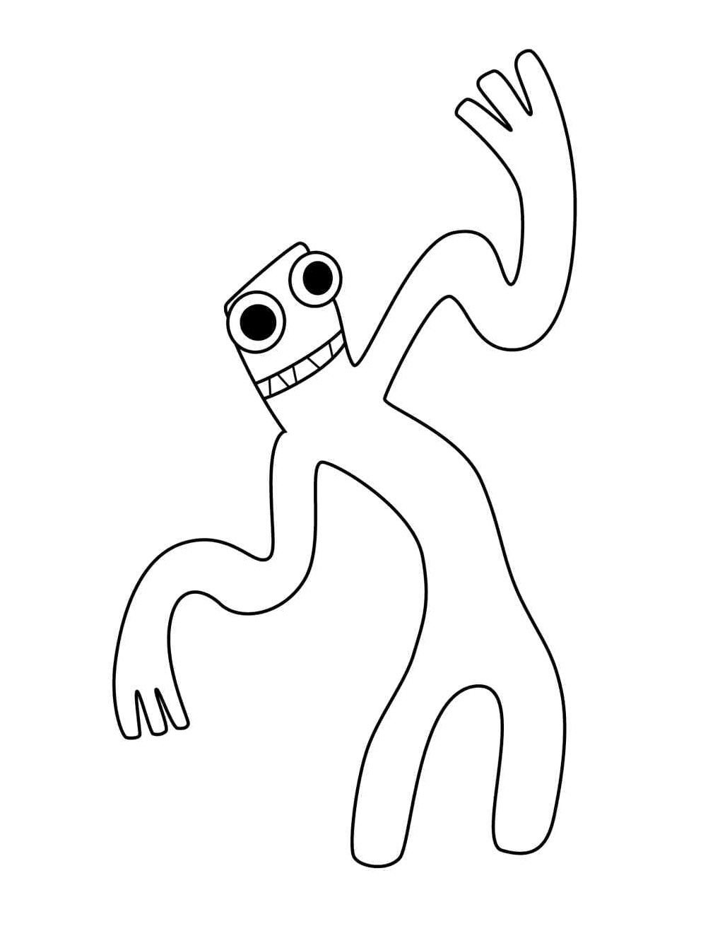 Sheet 2: Friendly Rainbow in Green Coloring Page