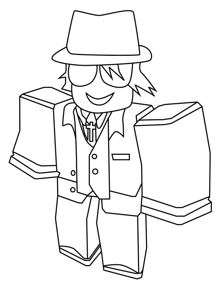 Roblox Gangsters Coloring Page