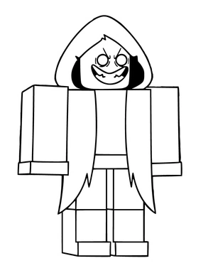 Sinister Roblox Figure Coloring Page