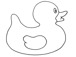 A Rubber Duck - Duckling Coloring Page