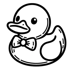 An Adorable Rubber Duck Coloring Page