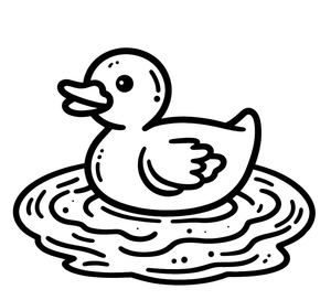 Printable Free Rubber Duck Coloring Page