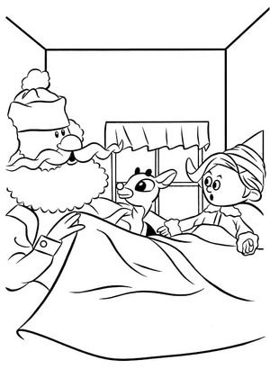 Rudolph Coloring Page for Kids Coloring Page