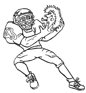 Football Player and Hedgehog