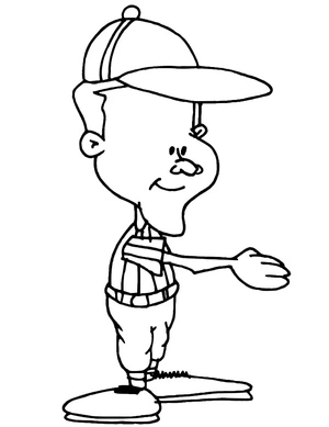Referee of American Football Coloring Page