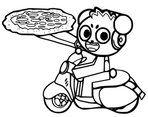 Combo Panda from Ryan's World Coloring Page