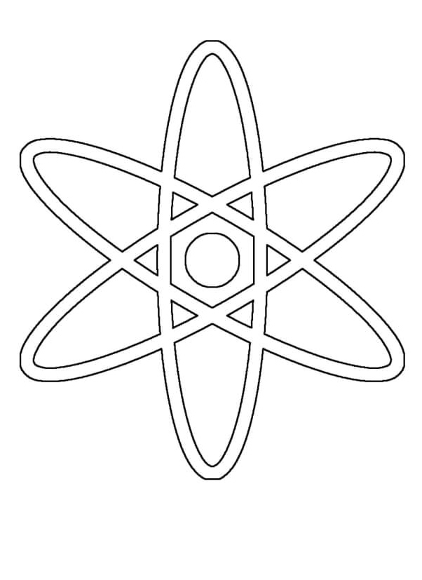 Image of a Common Atom Coloring Page