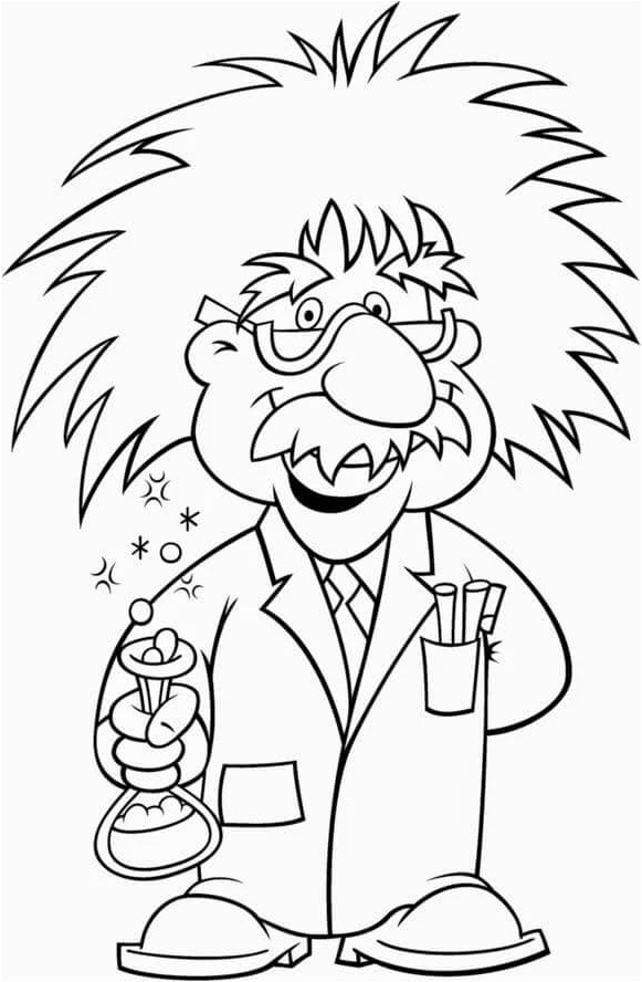 Physicist Albert Einstein Coloring Page