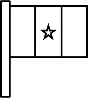 Coloring Page of Senegal's Flag Coloring Page