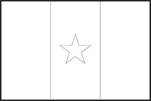 Printable Coloring Page of the Flag of Senegal