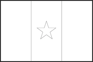 Printable Coloring Page of the Flag of Senegal Coloring Page