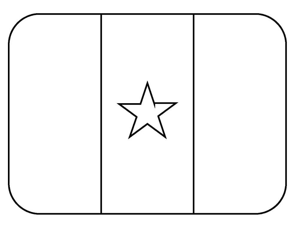 Printable Flag of Senegal Coloring Page