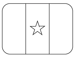Printable Flag of Senegal Coloring Page
