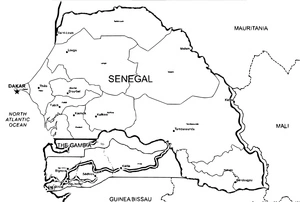 Senegal Map Coloring Page Coloring Page