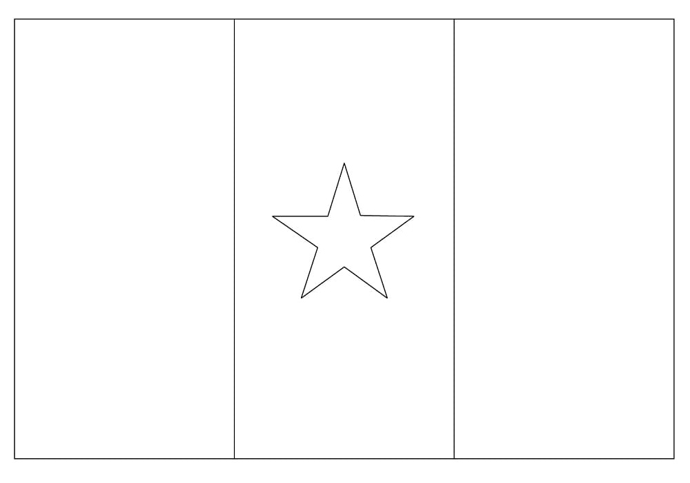 Senegal's Flag Coloring Page