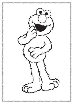 Playful Elmo Coloring Page