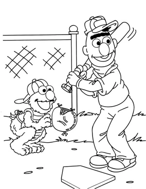 Residents of Sesame Street Love Active Games Coloring Page
