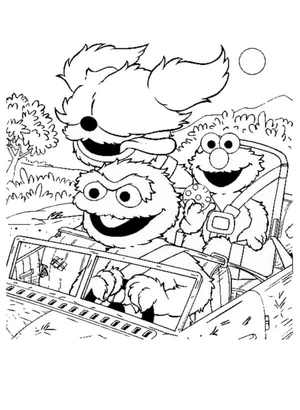 The Favorite Pastime of The Monsters is Riding With The Breeze Coloring Page