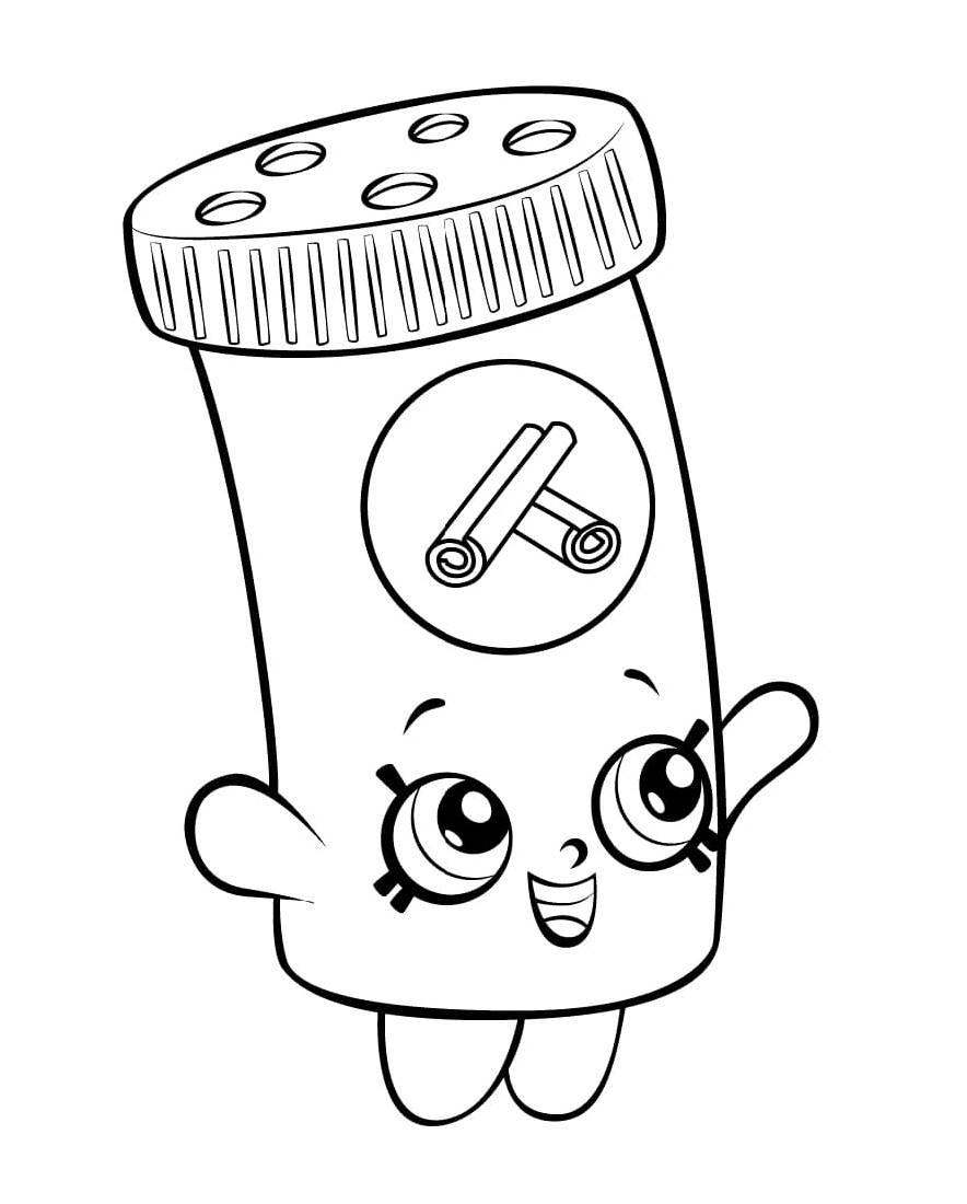 Season 6 Shopkins: Cinnamon Sally Coloring Page Coloring Page