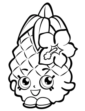 Shopkins Pineapple Crush Coloring Page