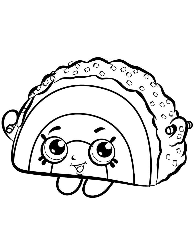 Shopkins Rainbow Bite Coloring Page