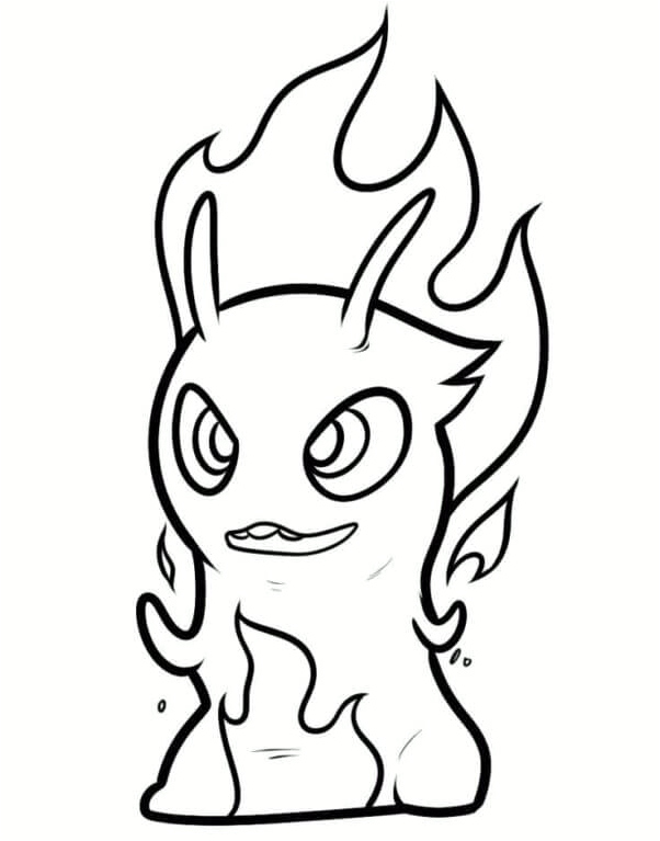 Slugterr Engulfed in Flames Coloring Page