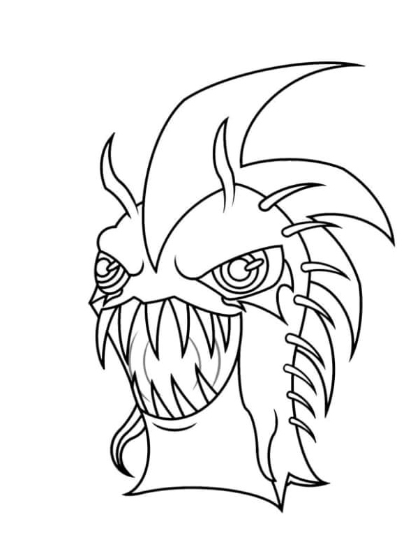Spiky Slug of Danger Coloring Page