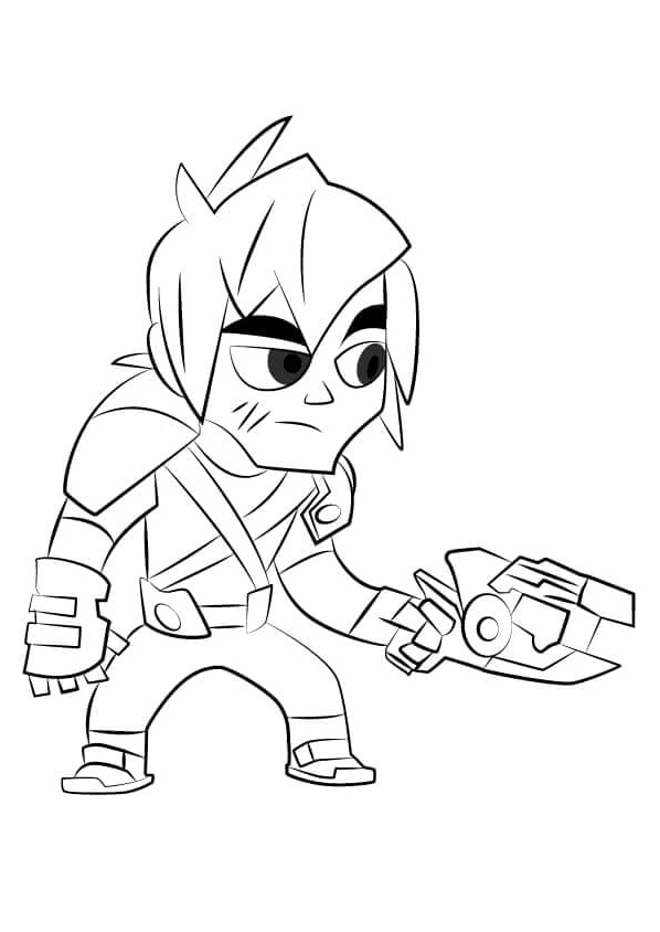 The Lead Character from the Animated Series Slugterra Coloring Page