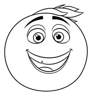 Happy Smiley Emoji Coloring Page