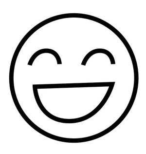 Smiling Face with Closed Eyes Coloring Page