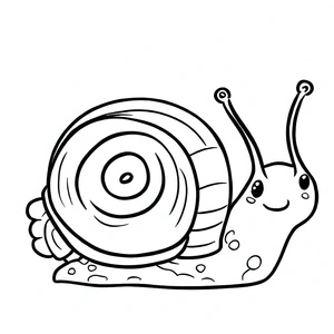 Adorable Snail Coloring Page